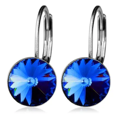 S4U Šperky4U Ocelové náušnice - Sapphire, 8 mm - NBSS08-SP