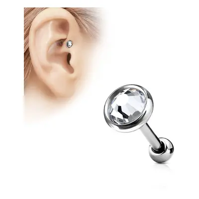 MARRE Cartilage piercing do ucha, čirý kámen 5 mm