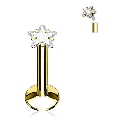 S4U Šperky4U Piercing do brady zlacený (1,2 x 6 mm) - LB01084GD-1206