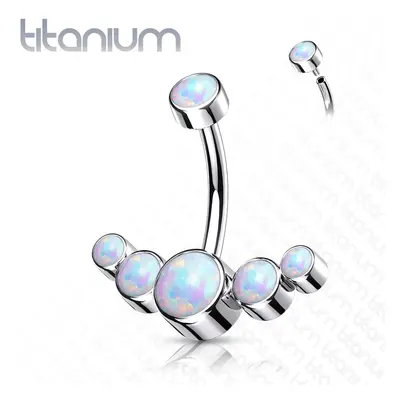 MARRE Piercing do pupíku s opálem - TITAN - TIT1107-OP17