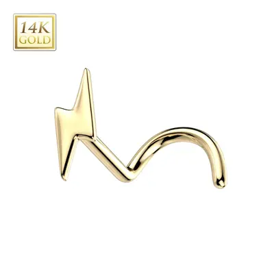 S4U Šperky4U Zlatý piercing do nosu - blesk, Au 585/1000 - ZL01238-YG