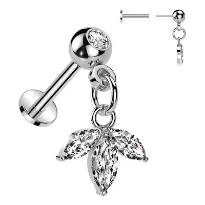 S4U Šperky4U Piercing do brady visací - PUSH IN labreta - LB1127