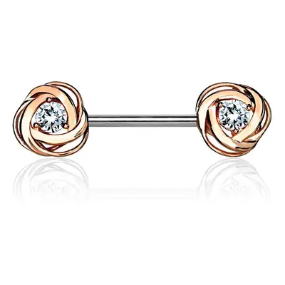 MARRE Piercing do bradavky chirurgická ocel rosegold