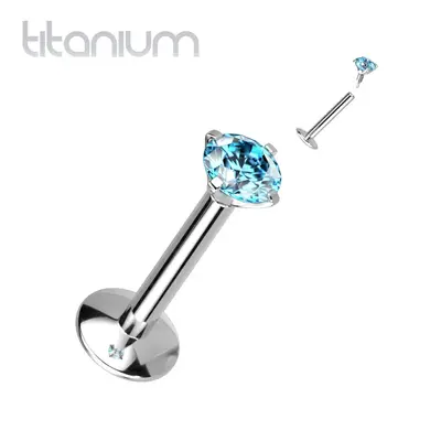 S4U Šperky4U Piercing do brady titan (tyrkysová) - TIT1218-Q