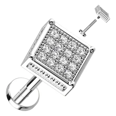 S4U Šperky4U Piercing do brady se zirkony (1,2 x 6 mm) - LB1116ST-1206