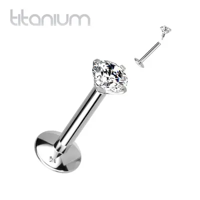 S4U Šperky4U Piercing do brady titan (1,2 x 10 mm, kamínek 2 mm) - TIT1217-121002