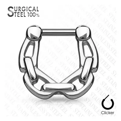 S4U Šperky4U Ocelový piercing do nosu - septum - NS0028