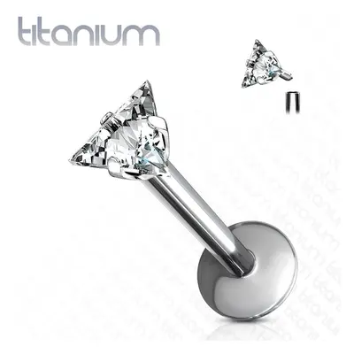 S4U Šperky4U Piercing do brady - labreta titan trojúhelník, 1,2 x 8 mm - TIT1047-1208