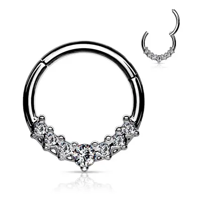 MARRE Ocelový piercing do nosu - tragus / helix / septum (1,2 x 10 mm) - NS0038ST-1210