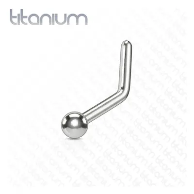 MARRE Zahnutý piercing do nosu kulička - TITAN - TIT1026-01