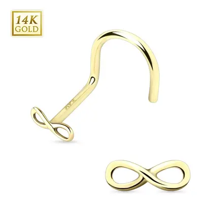 MARRE Zlatý piercing do nosu - infinity - nekonečno, Au 585/1000 - ZL01036-YG