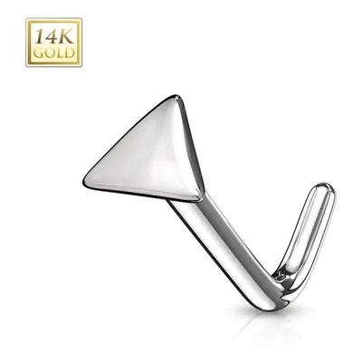 S4U Šperky4U Zlatý piercing do nosu - triangl, Au 585/1000 - ZL01191-WG