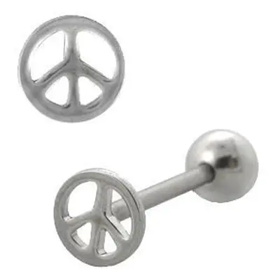 S4U Šperky4U Piercing do jazyka peace - PJ01177