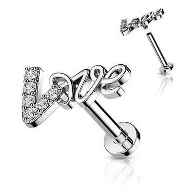 S4U Šperky4U Piercing do brady Love (1,2 x 6 mm) - LB1097ST-1206