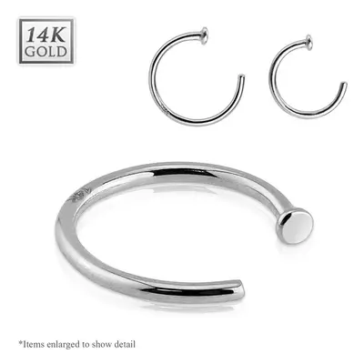 S4U Šperky4U Zlatý piercing do nosu kruh, Au 585/1000 (0,32 g, 1,0 x 10 mm) - ZL01040-1010-WG