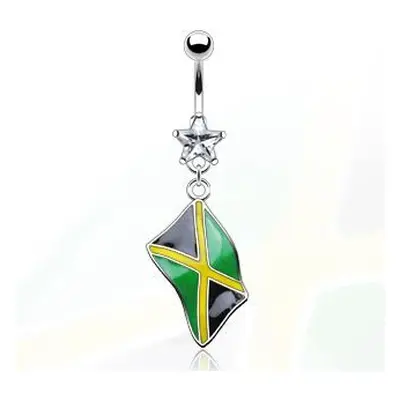 MARRE Piercing do pupíku vlajka Jamaica HWNSR8060J