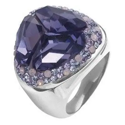 MARRE Prsten chirurgická ocel s krystaly Swarovski RSSW14 light sapphire