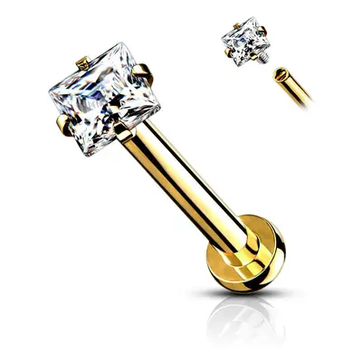 S4U Šperky4U Piercing do brady labreta / cartilge (1,2 x 6 mm) - LB1093GD-1206