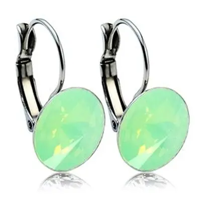 S4U Šperky4U Ocelové náušnice - Green Opal - NBSS014