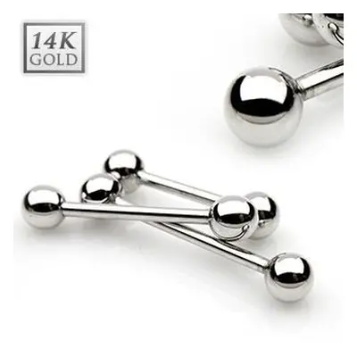 S4U Šperky4U Zlatý piercing činka, tyčka 1,2 mm - Au 585/1000 (0,42 g, 1,2 x 6 mm) - ZL01105-120