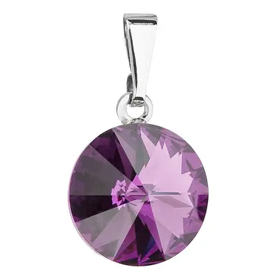 Evolution Group Přívěsek bižuterie se Swarovski krystaly fialový kulatý 54001.3 amethyst