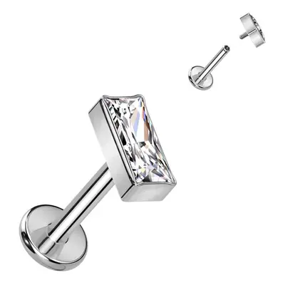 S4U Šperky4U Piercing do brady - labreta TITAN obdélník (1,2 x 8 mm) - TIT1260-1208