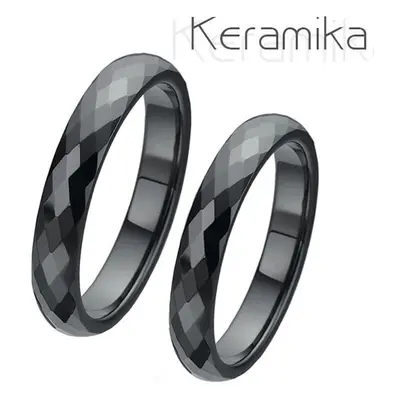 NUBIS KM1002 Keramické snubní prsteny šíře 4mm - pár - KM1002-4