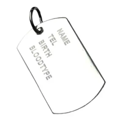 MARRE Stříbrný přívěsek - dog tag s textem - ZB3115