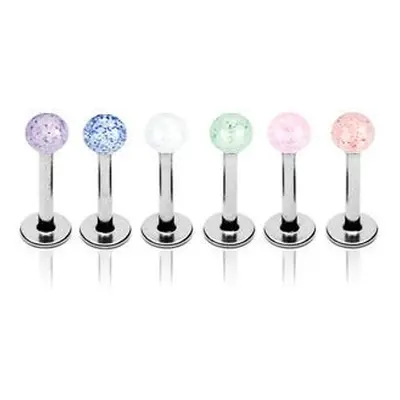 S4U Šperky4U Piercing do brady - labreta (fialová) - LB01044-A