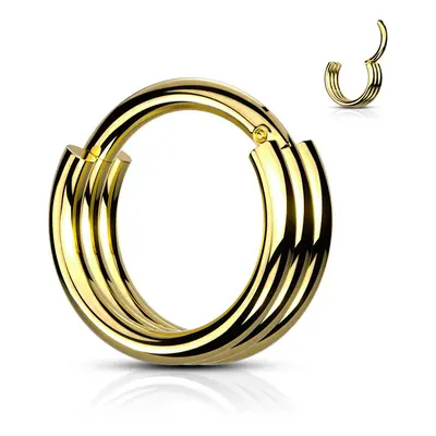 MARRE Zlacený piercing kruh segment (1,2 x 10 mm) - K01056GD-1210