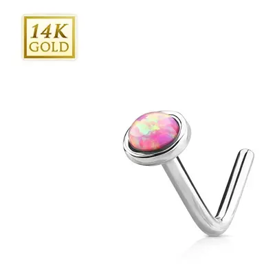 MARRE Zlatý piercing do nosu Opál, Au 585/1000 - ZL01022P-WG