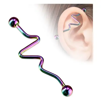 MARRE Industrial piercing 1,6 x 38 mm (žluté zlato)