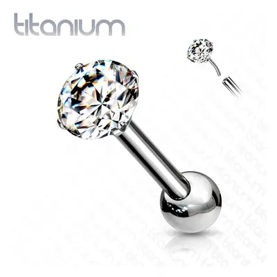 MARRE Cartilage piercing do ucha TITAN, 1,2 x 6mm zirkon 3 mm - TIT1125-1206-03