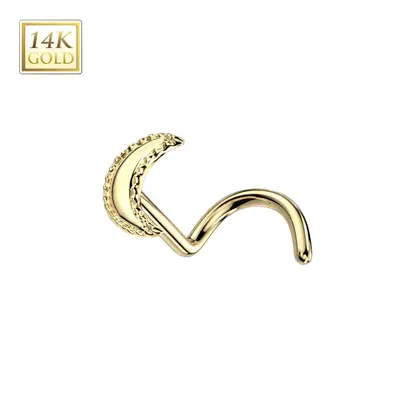 S4U Šperky4U Zlatý piercing do nosu - měsíček, Au 585/1000 - ZL01240-YG