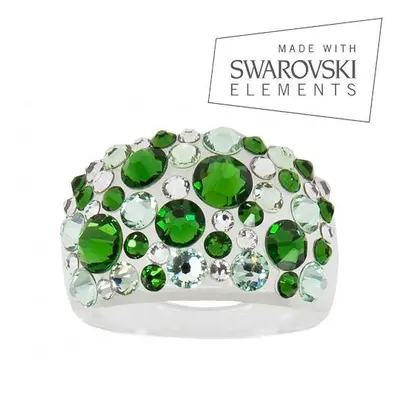 AKTUAL, s.r.o. Prsten s krystaly Crystals from Swarovski, Green (59) - LV2011-59