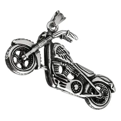 S4U Šperky4U Ocelový přívěsek - motorka chopper - OPP1720