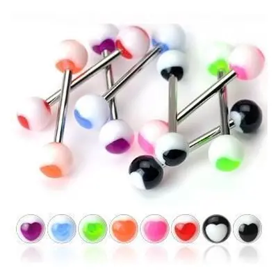 S4U Šperky4U Piercing do jazyka akrylát (bílá) - PJ01130-KW