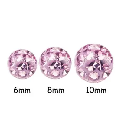 S4U Šperky4U Náhradní kulička s krystaly Swarovski 5 mm, závit 1,6 mm, VIOLET - ND01023-05-VI