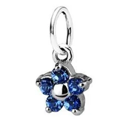 S4U Šperky4U Dětský přívěsek kytička, Crystals from SWAROVSKI, barva: Sapphire - CS3500-SF