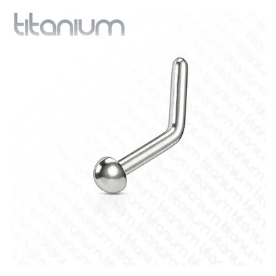 MARRE Zahnutý piercing do nosu půlkulička - TITAN - TIT1026-02