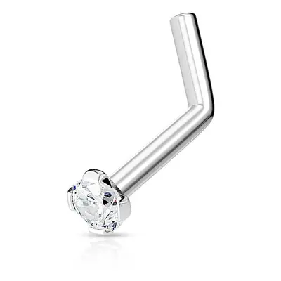 S4U Šperky4U Zahnutý piercing do nosu 2mm zirkon (čirá) - N01152-C