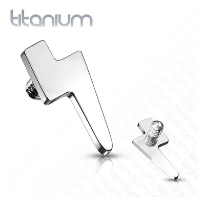 S4U Šperky4U Ozdoba k dermálu TITAN, závit 1,6 mm (lesklý titan) - TIT1120-ST