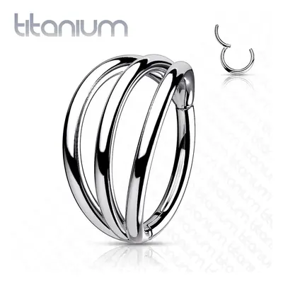 MARRE Segment trojitý kruh - helix / cartilage / tragus piercing TITAN (1,2 x 10 mm) - TIT1126ST