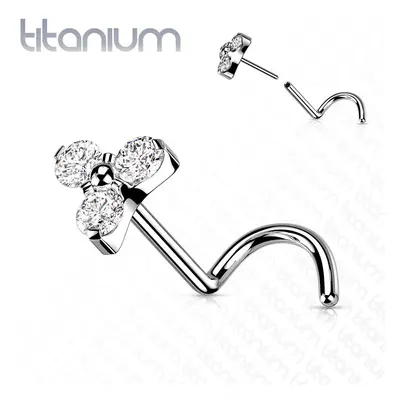 S4U Šperky4U PUSH IN piercing do nosu TITAN, 0,8 x 6 mm - TIT1177