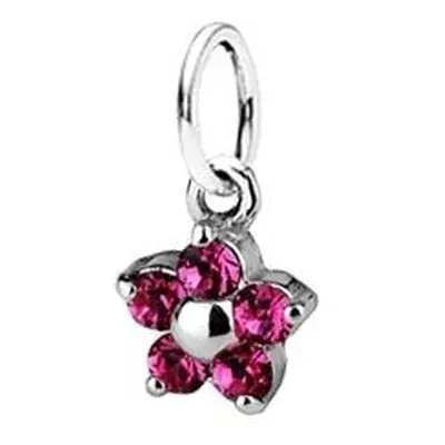 S4U Šperky4U Dětský přívěsek kytička, Crystals from SWAROVSKI Rose - CS3500-RO