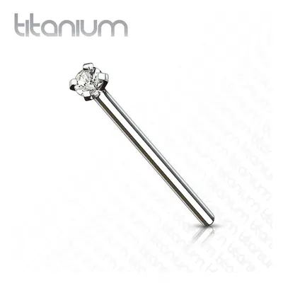 S4U Šperky4U Variabilní piercing do nosu - titan, čirý kamínek (3 mm) - TIT1039-030