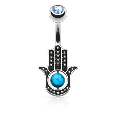 MARRE Piercing do pupíku hamsa