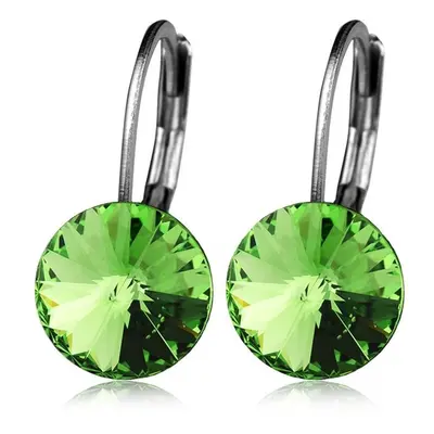 MARRE Ocelové náušnice - Peridot, 8 mm - NBSS08-PD