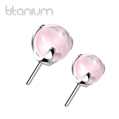 S4U Šperky4U Kamínek k PUSH IN piercingu TITAN, růžový kamínek (4 mm) - TIT1196P-040