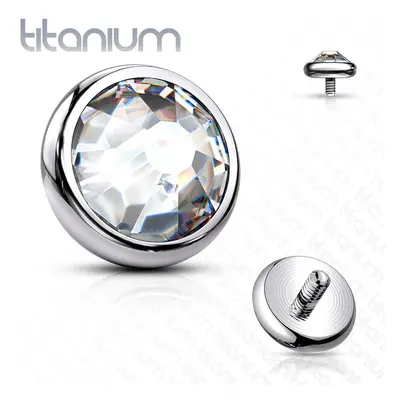 MARRE Náhradní kamínek k dermálu TITAN, závit 1,6 mm, 4mm (čirá) - TIT1078-04C